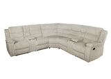 Calantha Cream Corduroy Fabric Reclining Sectional