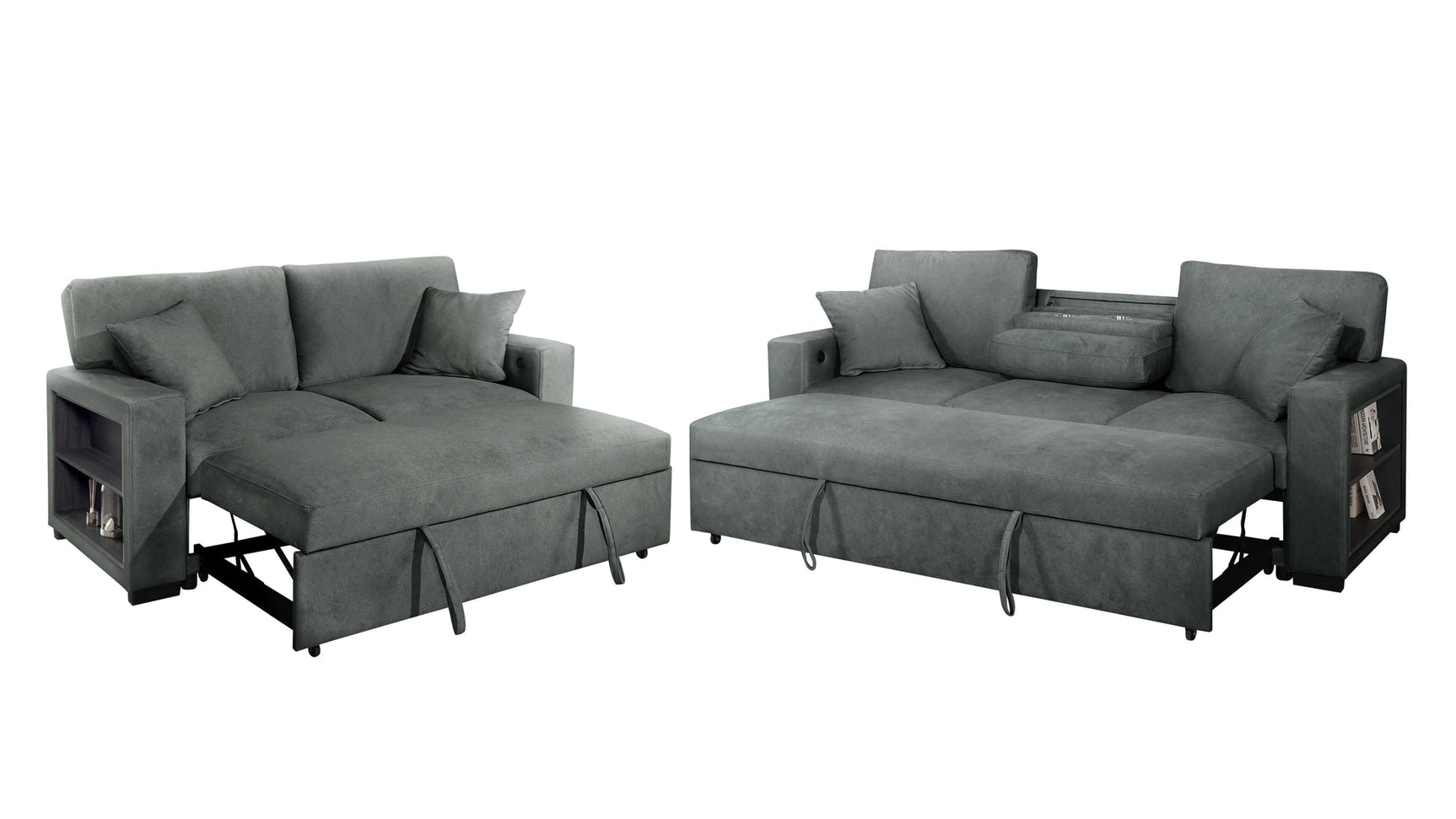 Bexley Gray Living Room Set w Pull-Out Bed