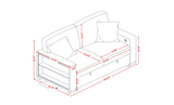 Bexley Gray Living Room Set w Pull-Out Bed