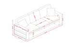 Bexley Gray Living Room Set w Pull-Out Bed