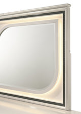 Hayma White Upholstered LED Panel Bedroom Set