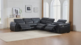 Divani Black Power Reclining Sectional