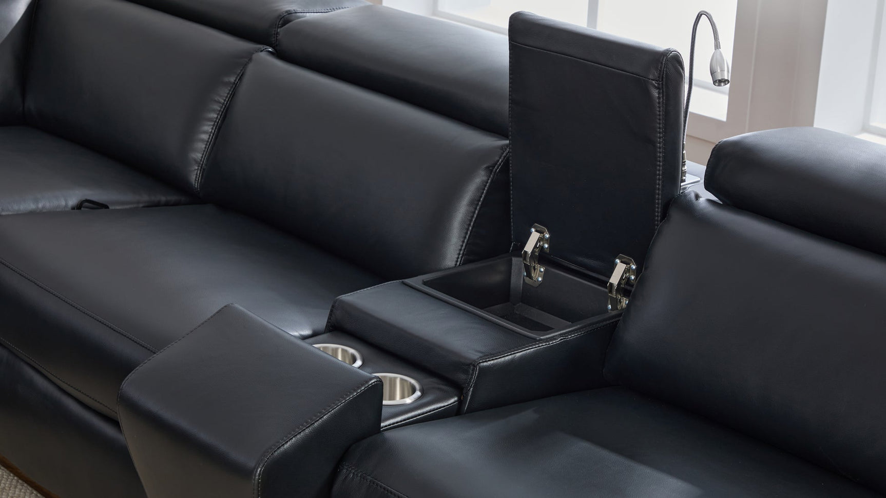 Divani Black Power Reclining Sectional