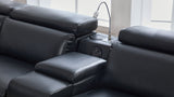 Divani Black Power Reclining Sectional
