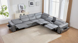 Divani Grey Power Reclining Sectional