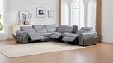 Divani Grey Power Reclining Sectional