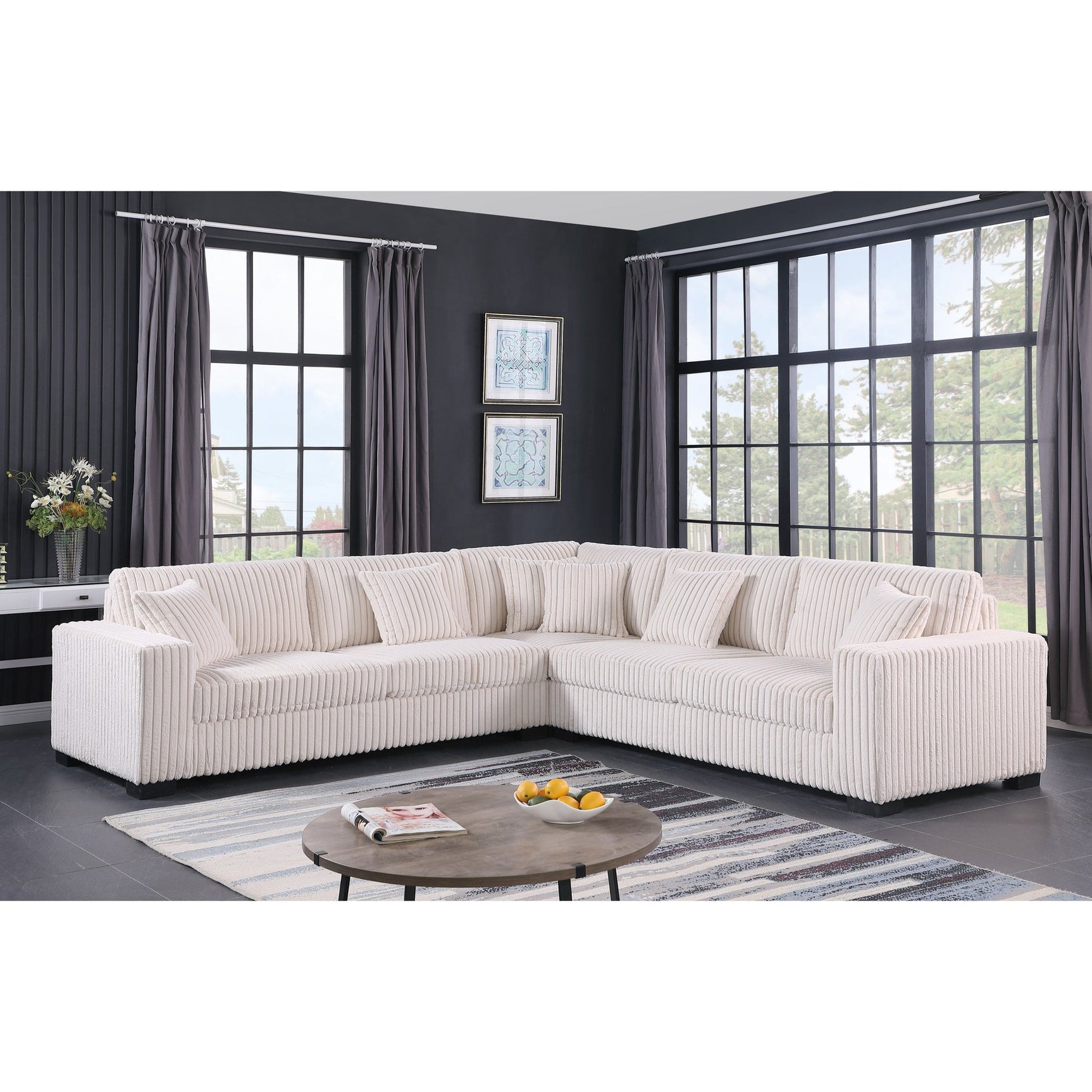 Comfy II Cream 2-Piece Sectional