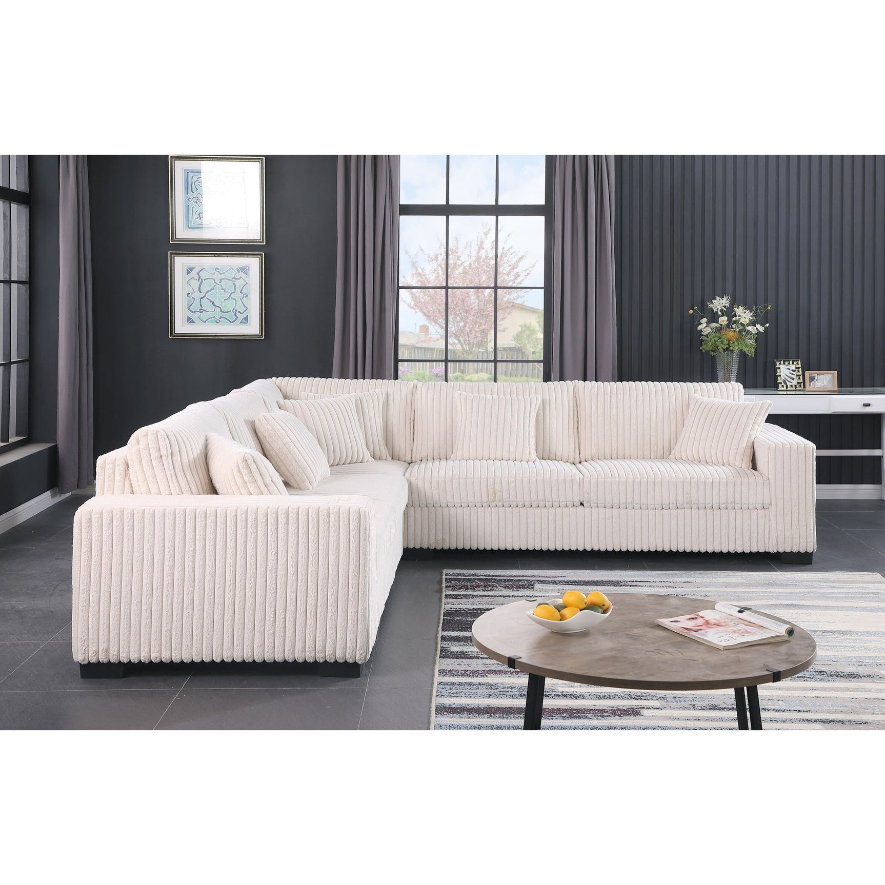 Comfy II Cream 2-Piece Sectional