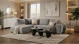 Uptown Light Grey 2-Piece Sectional Sofa from Ella Furniture