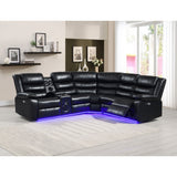 Sonic Black Power Reclining Sectional