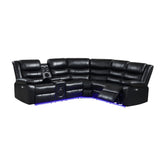 Sonic Black Power Reclining Sectional