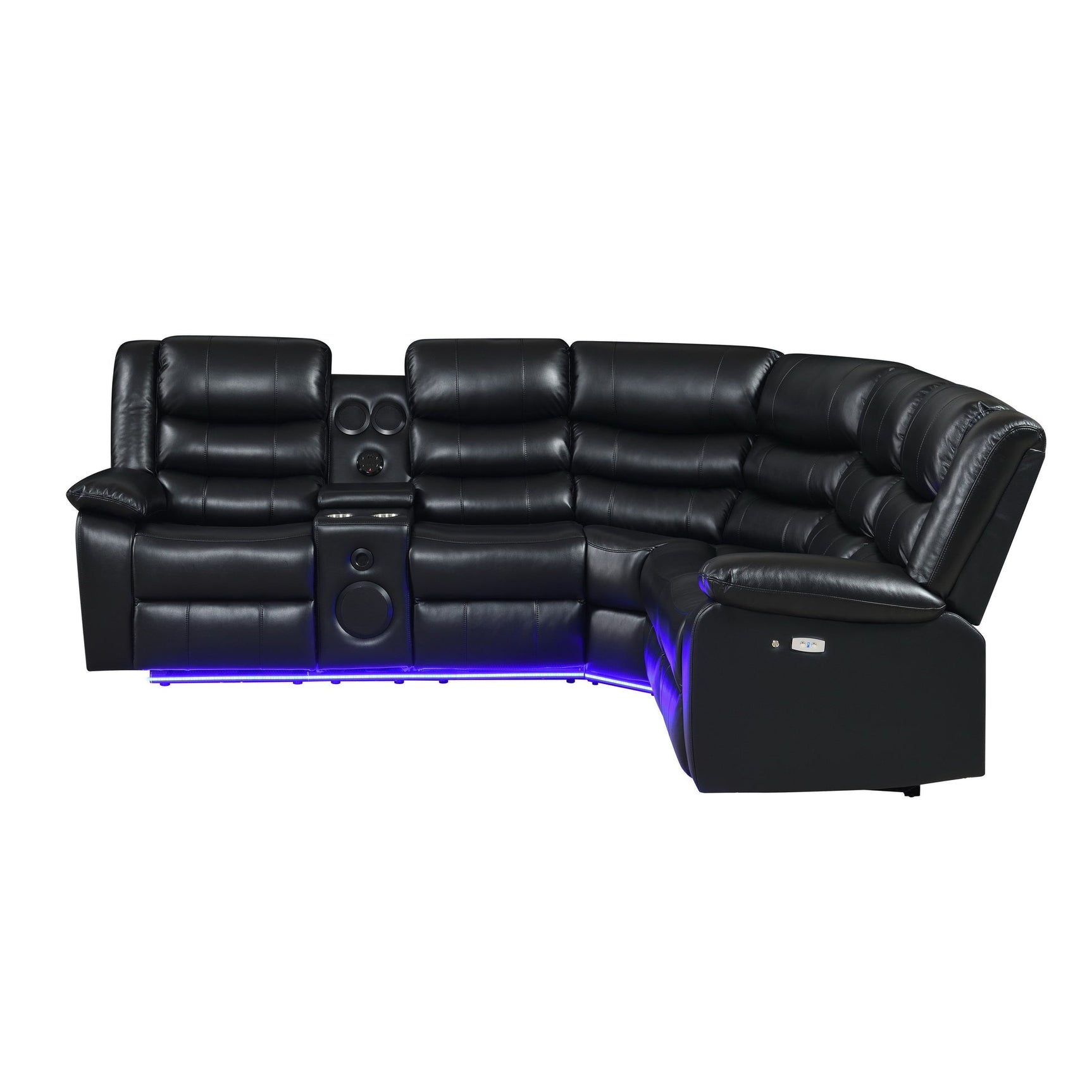 Sonic Black Power Reclining Sectional