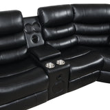 Sonic Black Power Reclining Sectional