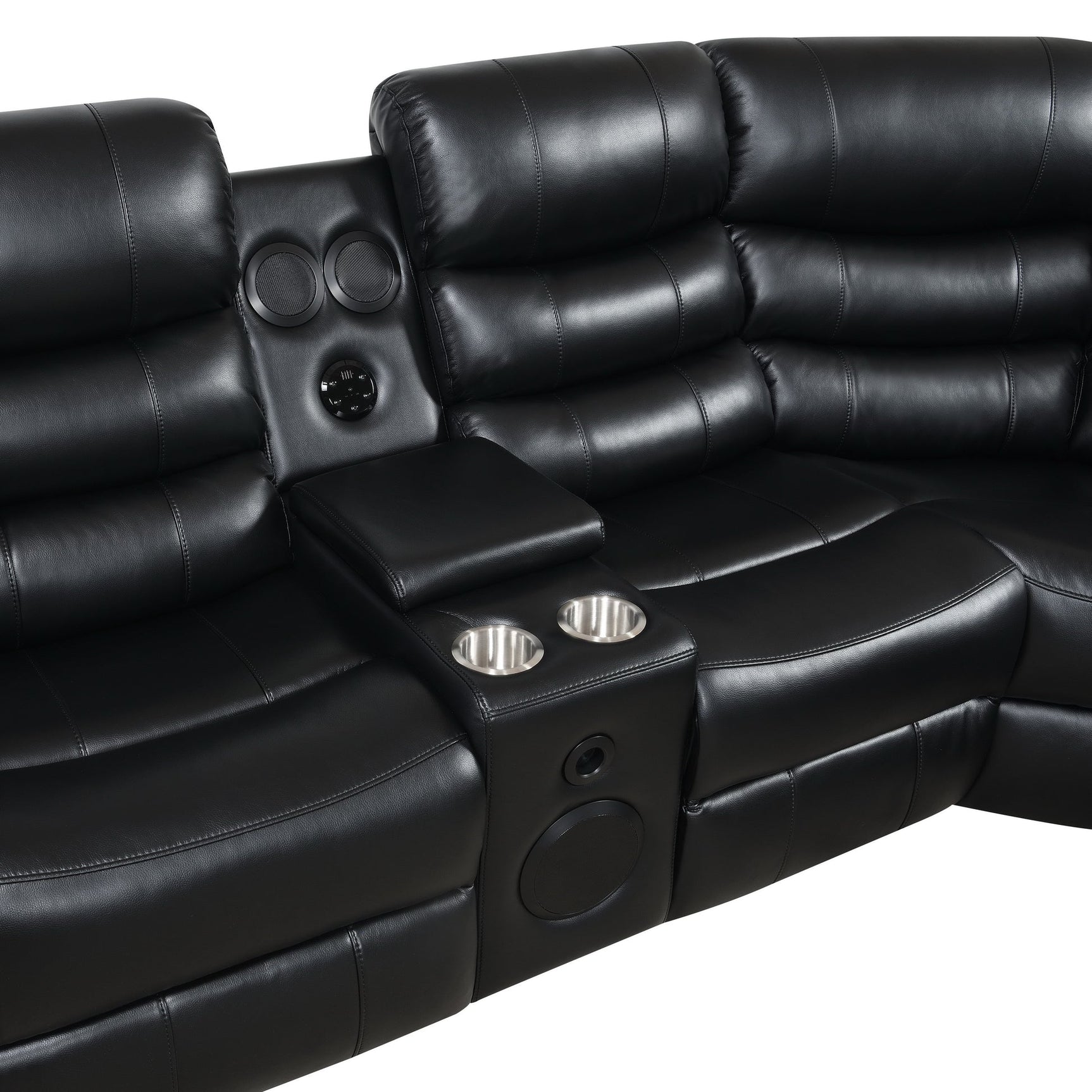 Sonic Black Power Reclining Sectional
