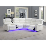 Sonic White Power Reclining Sectional