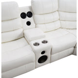 Sonic White Power Reclining Sectional