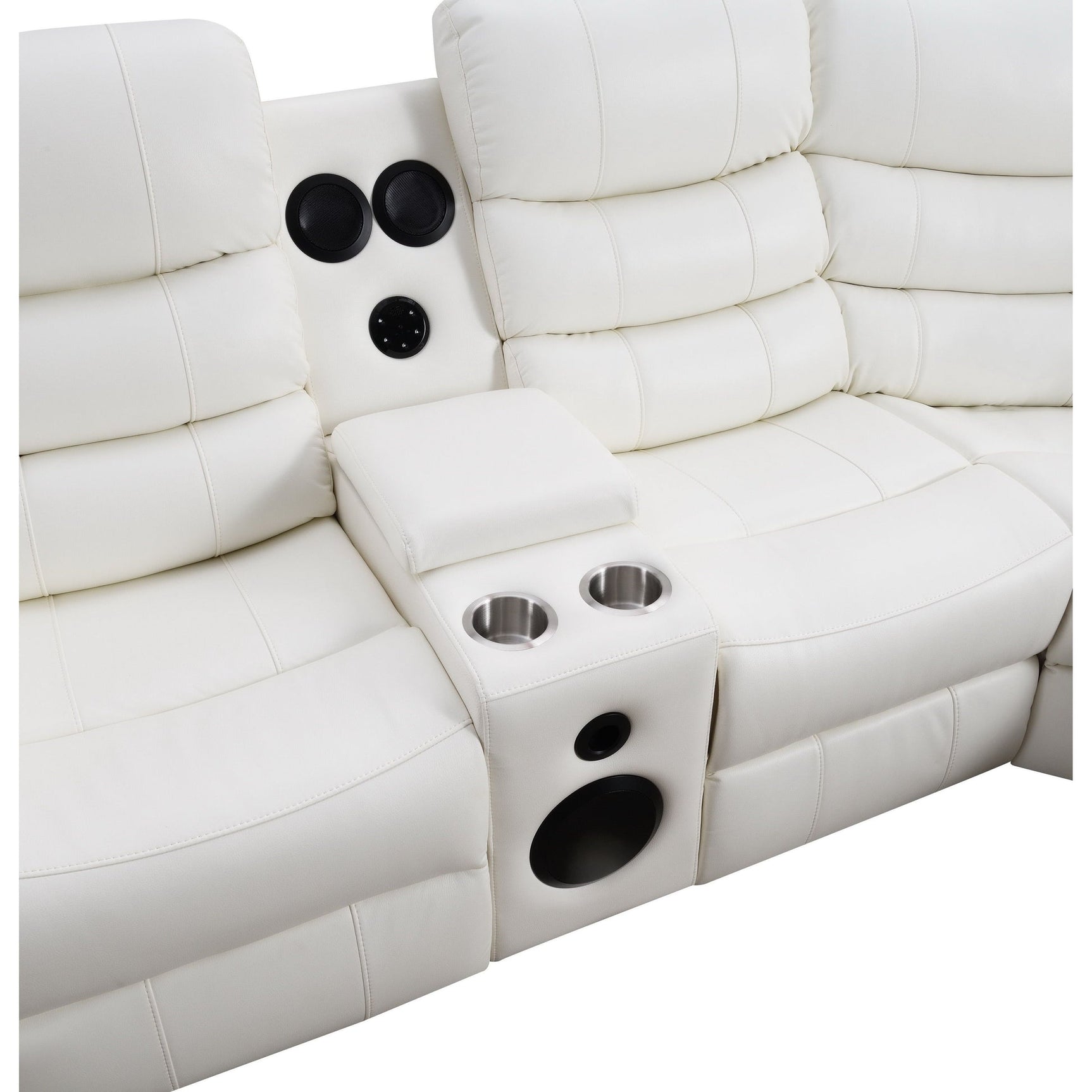 Sonic White Power Reclining Sectional