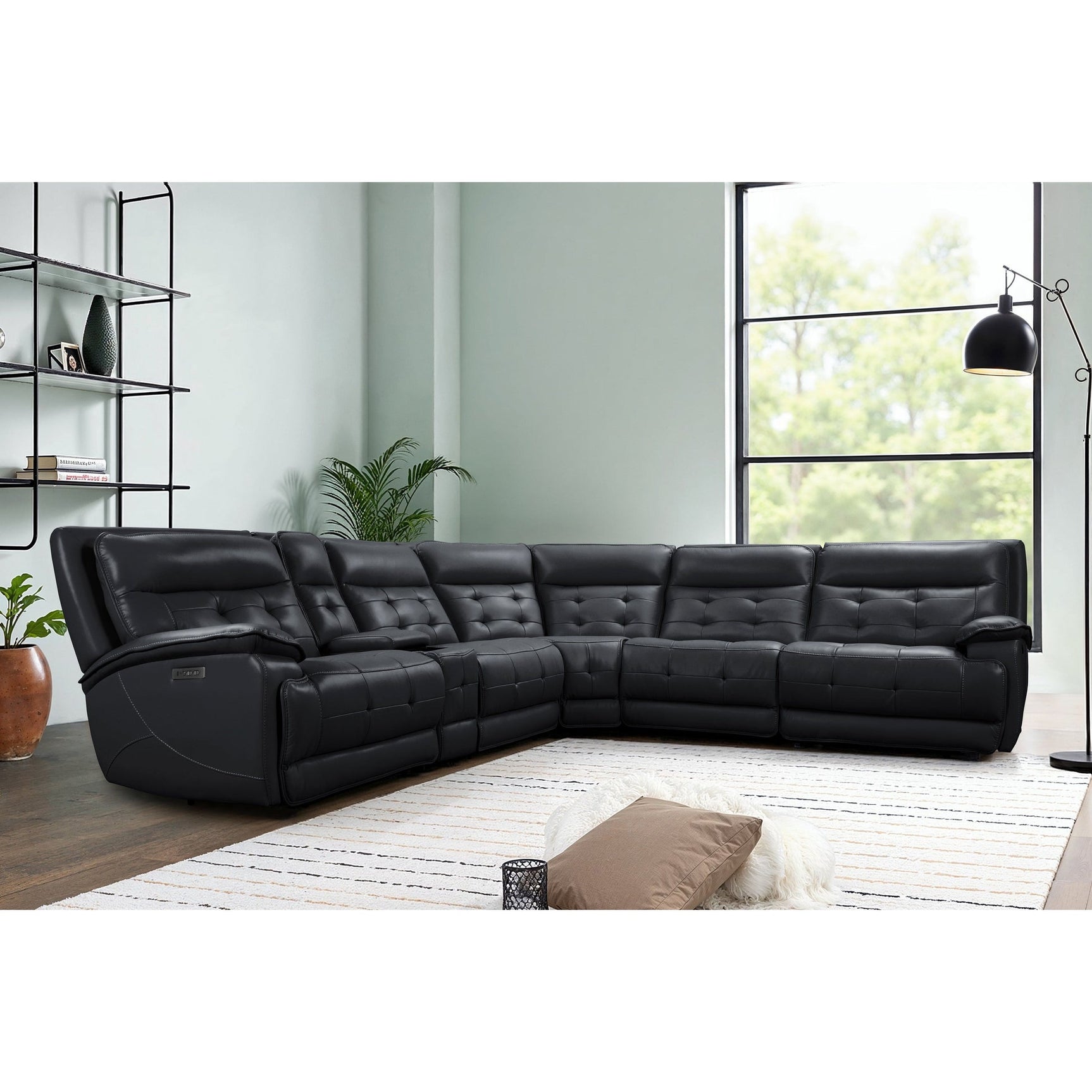 Starlight Black Power/Adj Headrest Reclining Sectional