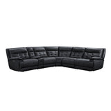 Starlight Black Power/Adj Headrest Reclining Sectional