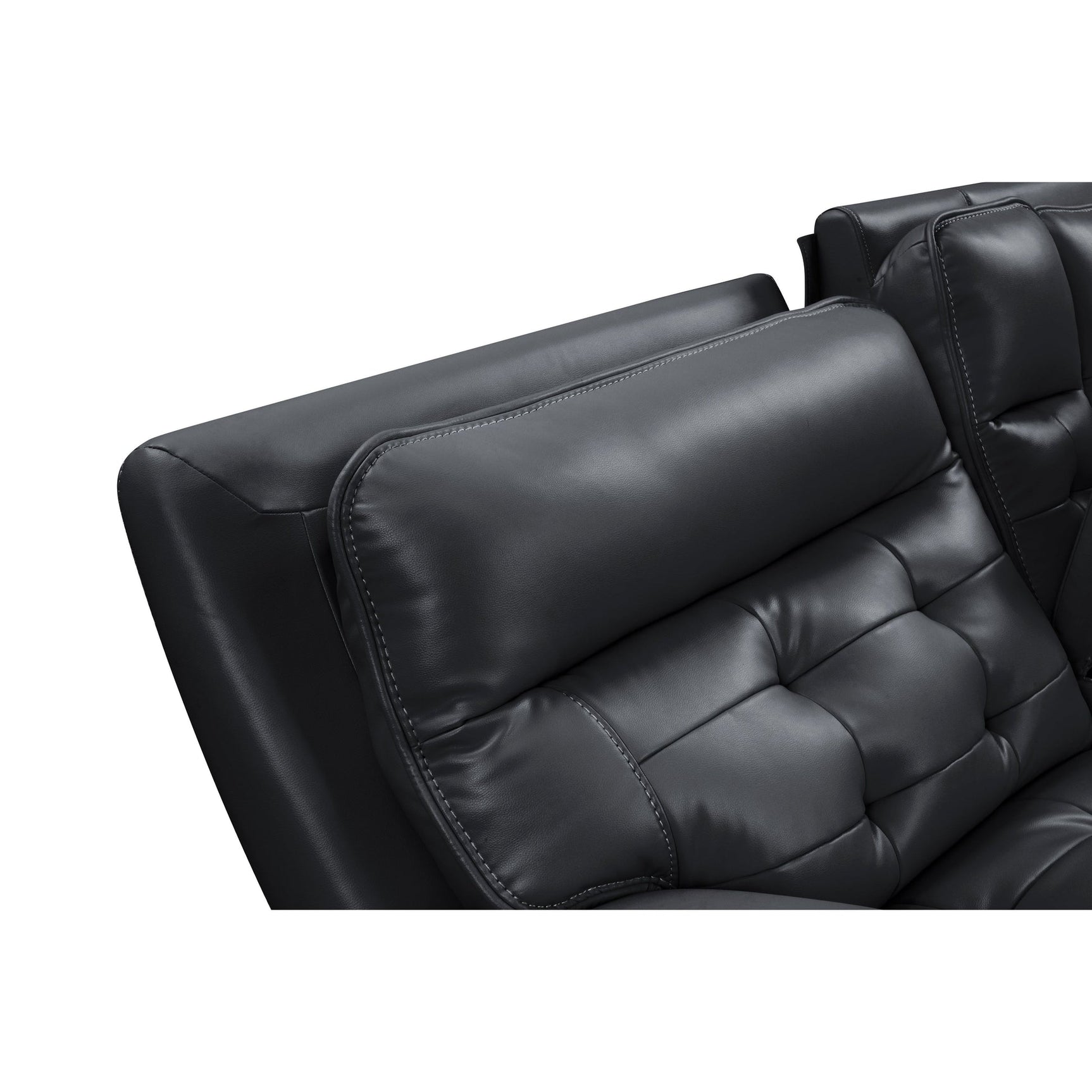 Starlight Black Power/Adj Headrest Reclining Sectional
