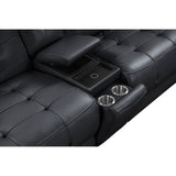 Starlight Black Power/Adj Headrest Reclining Sectional