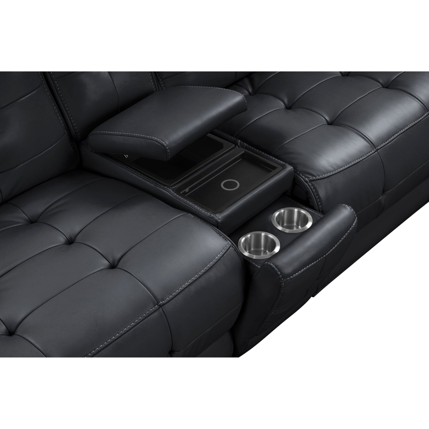 Starlight Black Power/Adj Headrest Reclining Sectional