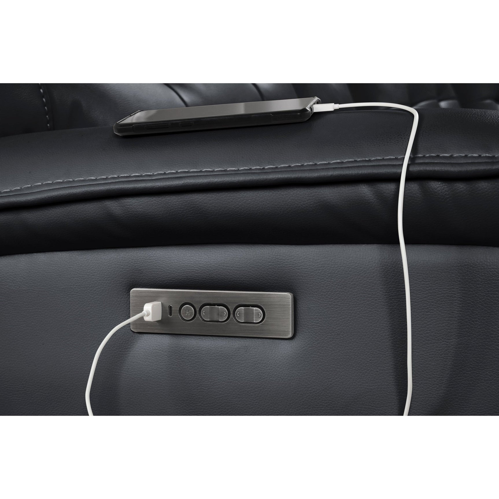 Starlight Black Power/Adj Headrest Reclining Sectional