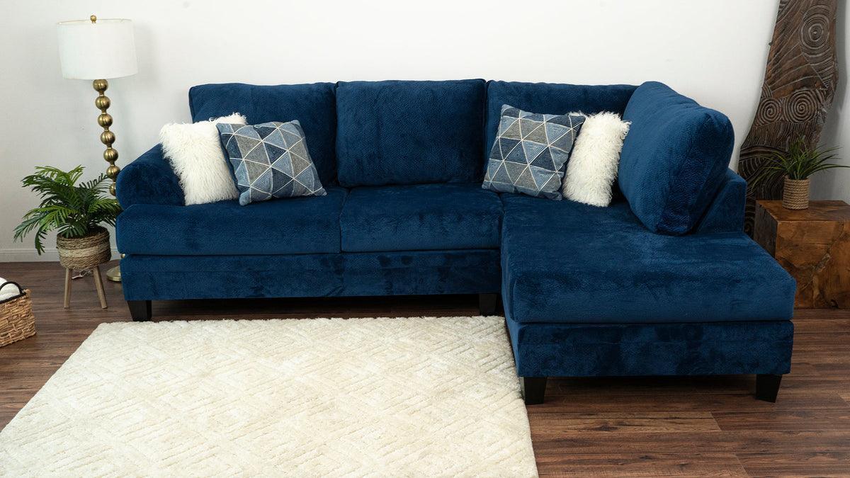 Selena Navy 124" Sectional