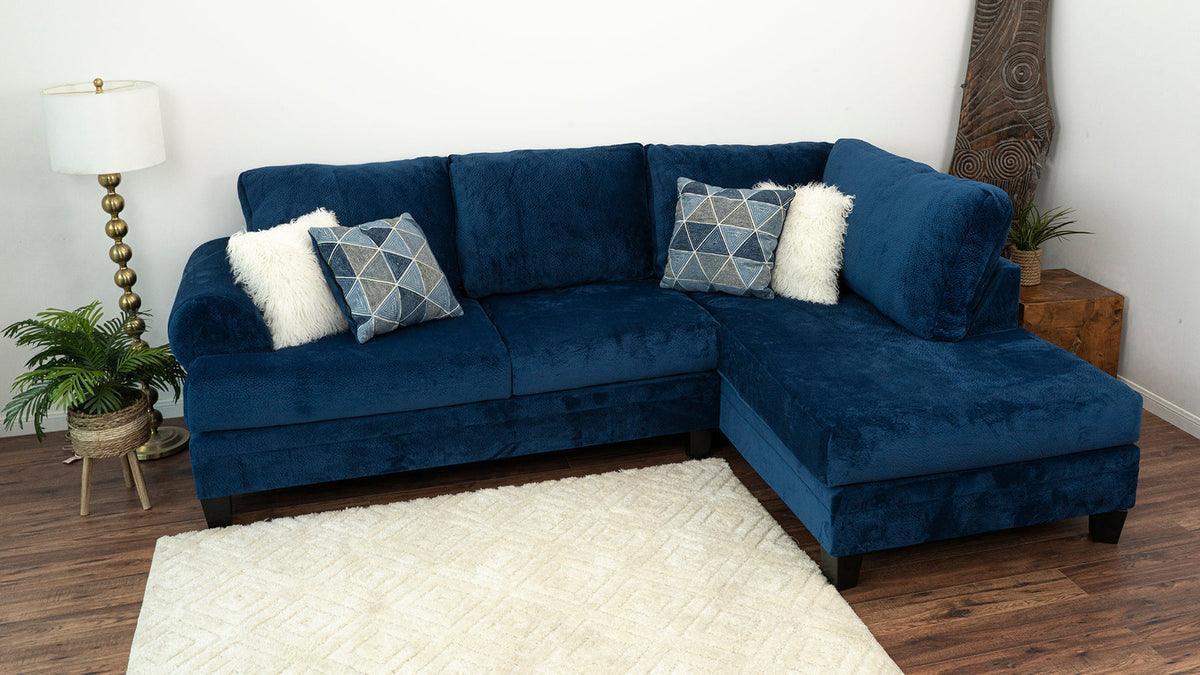 Selena Navy 124" Sectional