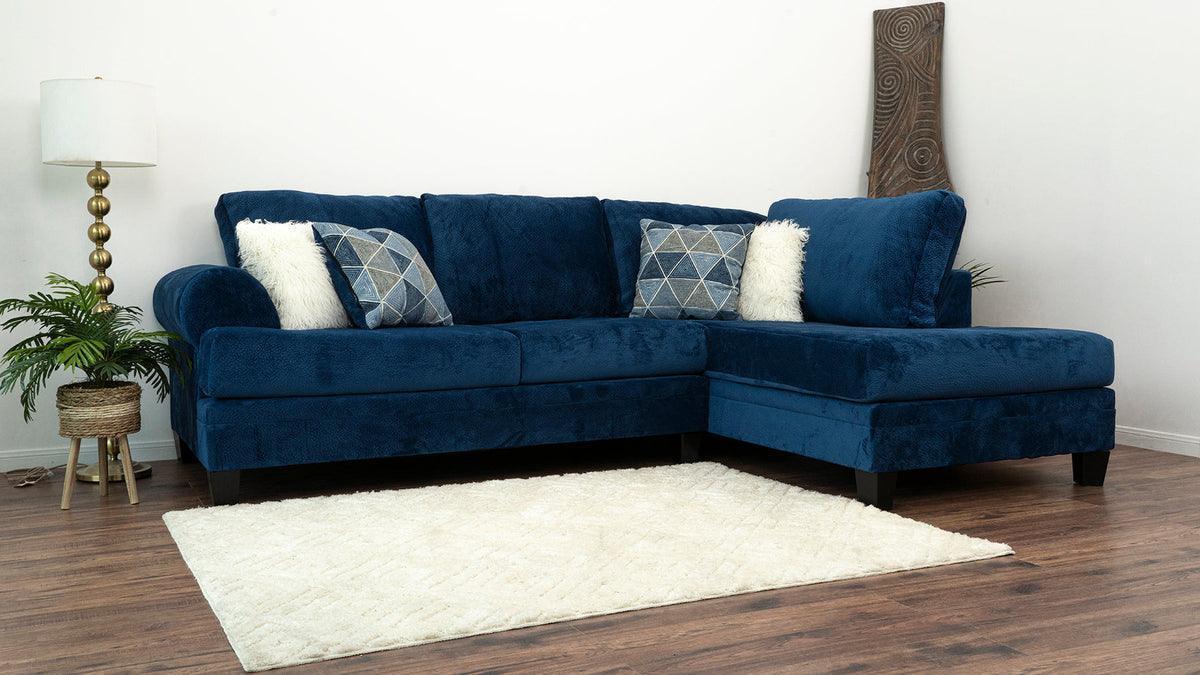 Selena Navy 124" Sectional