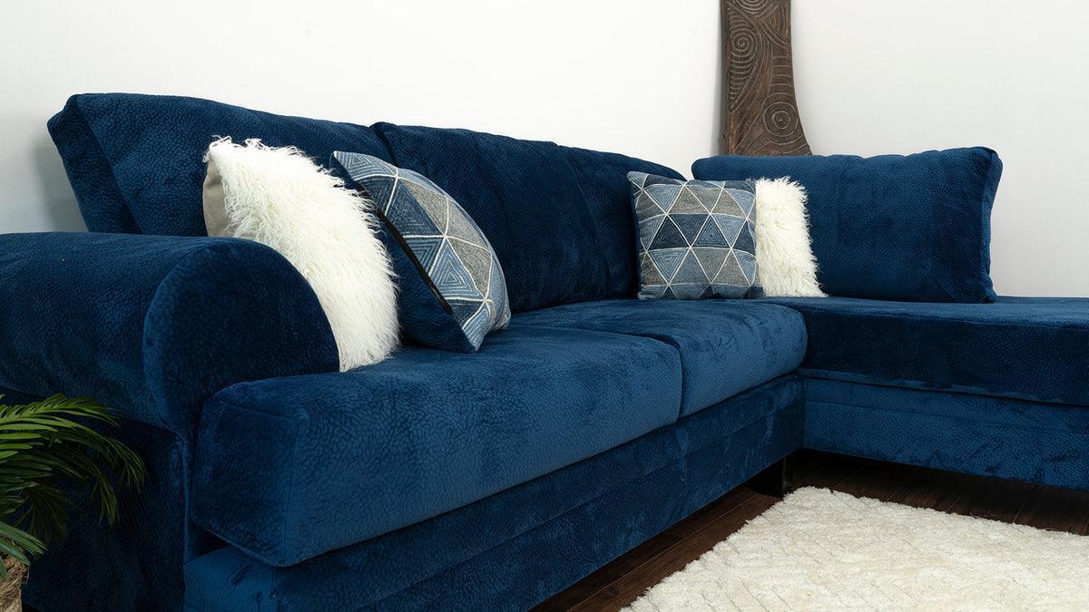 Selena Navy 124" Sectional