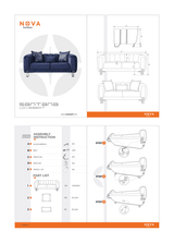 Ella Silver Velvet Sofa 89" & Loveseat 69"