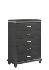 Frampton Dresser Gray/Dark, Modern Wood, 8 Drawers - Ella Furniture