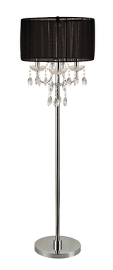 Chandelier Black Modern Glass Metal Floor Lamp - Ella Furniture