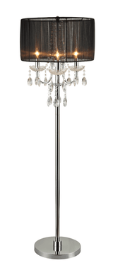 Chandelier Black Modern Glass Metal Floor Lamp - Ella Furniture