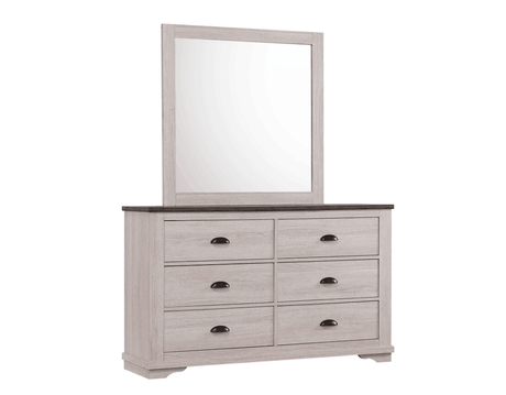 Coralee Chest Chalk-Gray, Transitional Modern And Sleek Wood, Metal 4 Drawers - Ella Furniture