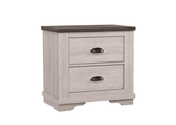 Coralee Chalk-Gray Traditional Rustic Modern Contemporary Hardwood Sleigh Bedroom Set - Ella Furniture