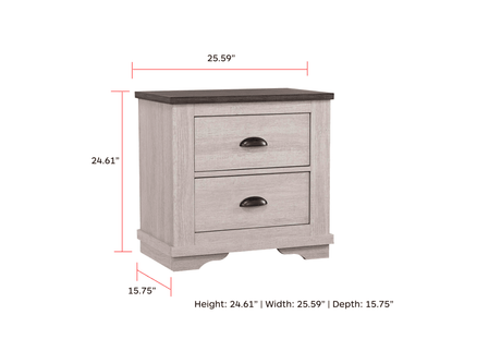 Coralee Chalk-Gray Sleek And Modern Wood King Sleigh Bed - Ella Furniture