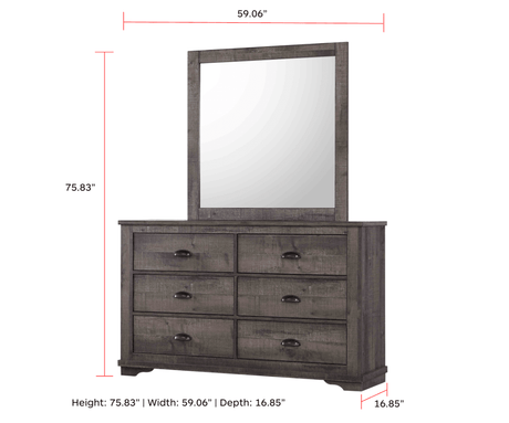 Coralee Gray Traditional Rustic Modern Contemporary Wood Sleigh King Bed - Ella Furniture