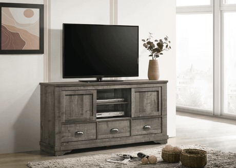 Coralee Dresser Grey, Modern Sleek Wood, 6 Drawers - Ella Furniture