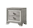 Vail NightStand Gray, Modern Wood, 2 Spacious Drawers - Ella Furniture