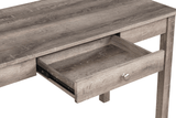 Wren Writing Brown Modern Wood With Drawer Desk & Chair Set - Ella Furniture