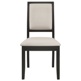 Louise Leaf Black Rectangular Dining Room Set