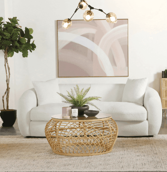Isabella White Upholstered Tight Back Sofa