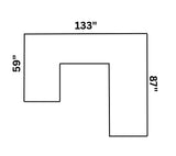 Westwood Stone Sectional Sofa view 5
