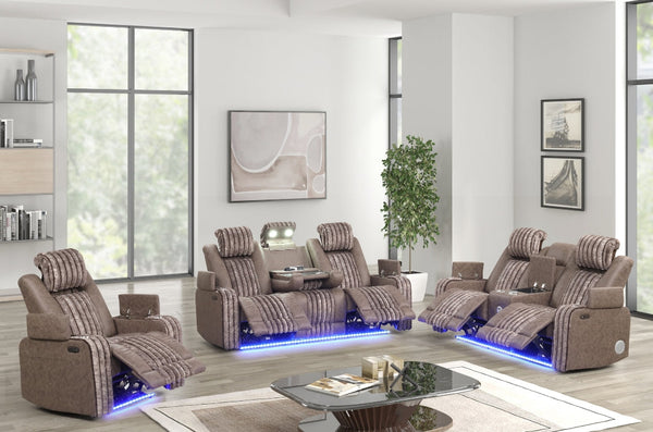 Lita Brown Power 3-Piece Reclining Set
