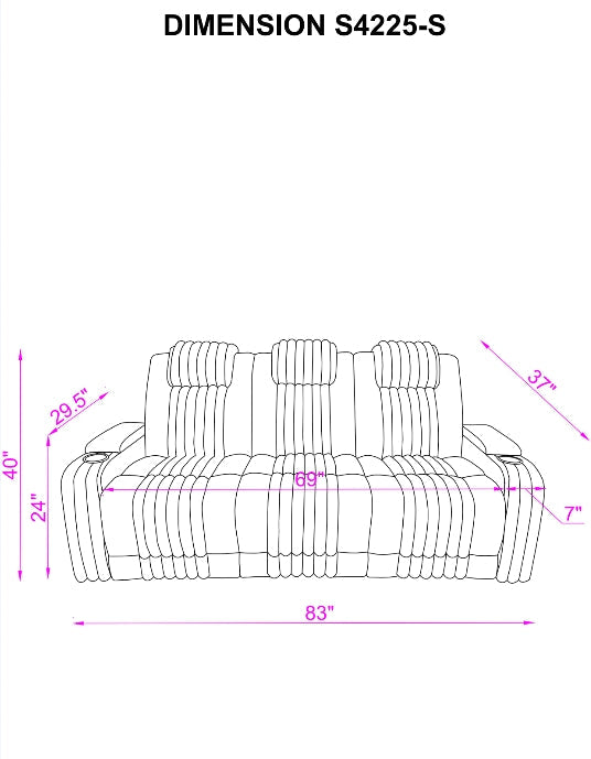 Lita Gray Power 3-Piece Reclining Set