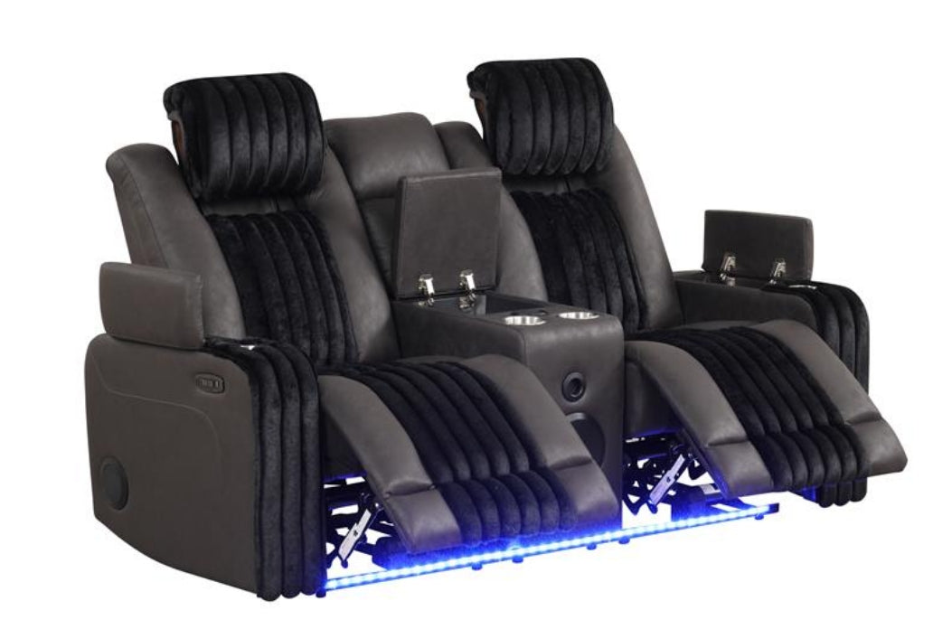 Lita Black Power 3-Piece Reclining Set