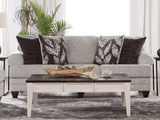 Marley Cloud Grey Blue Fabric Upholstered Sofa