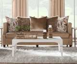 Simone Flax Brown Fabric Sofa